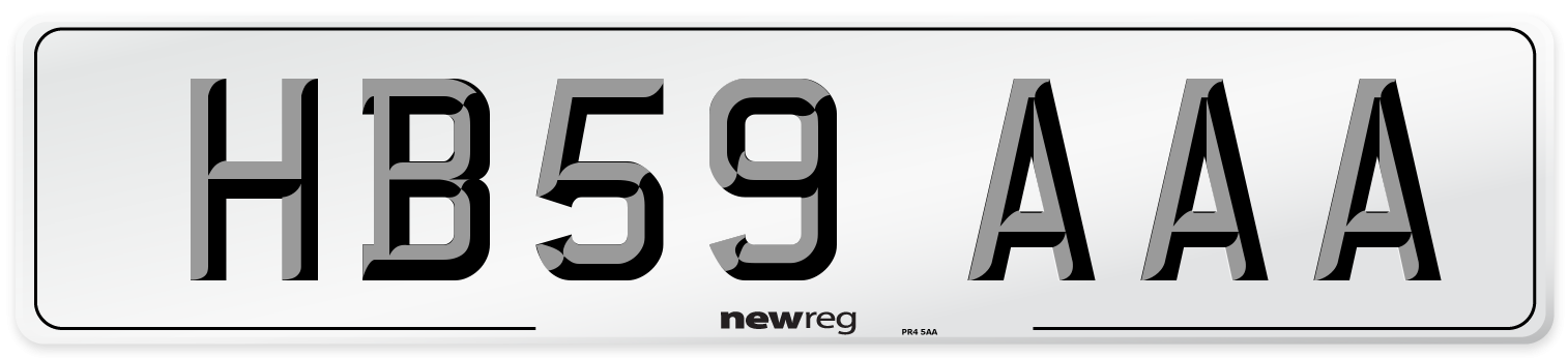 HB59 AAA Number Plate from New Reg